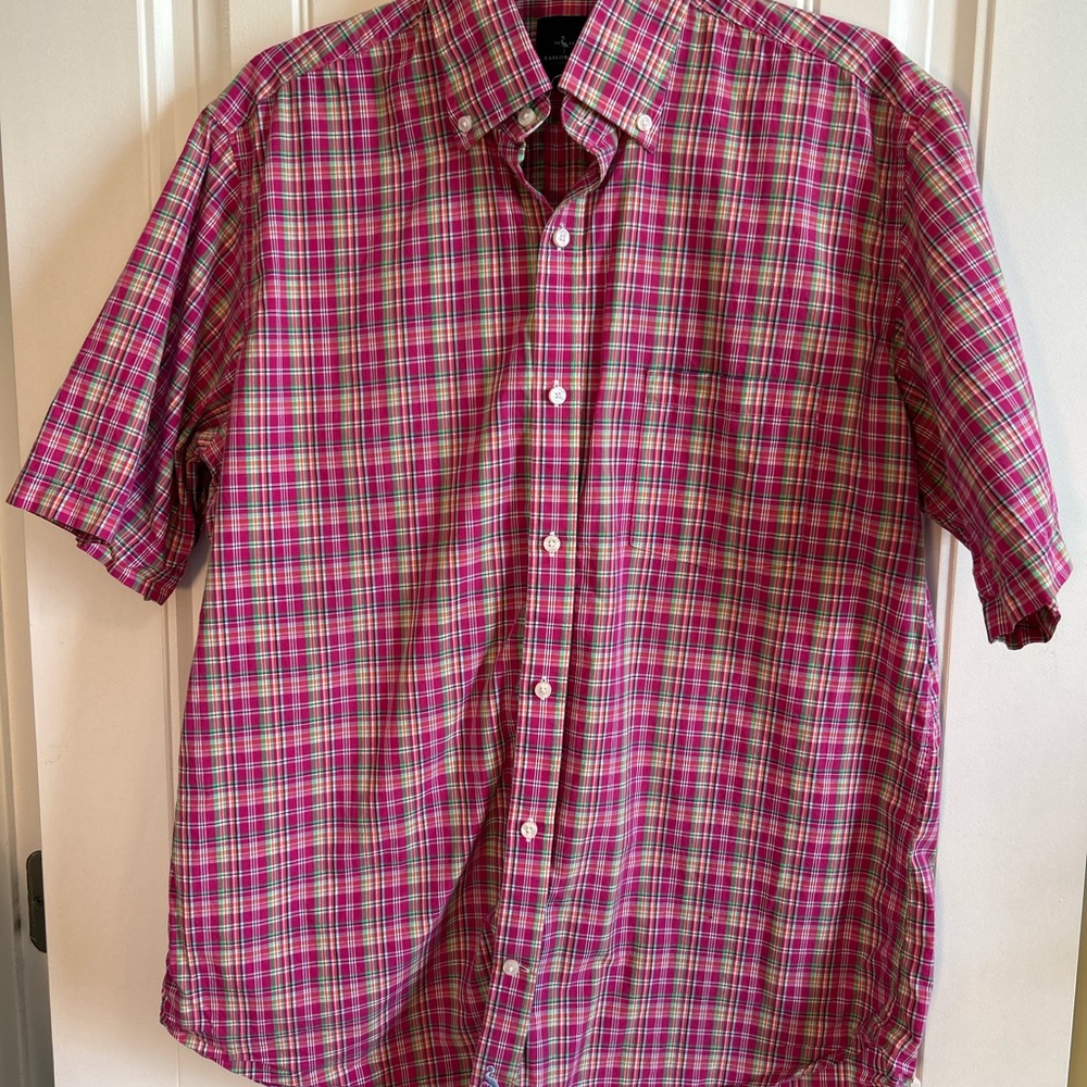 Tailorbyrd Collection Men's Short Sleeve Button-Down Shirt Men’s Size Large